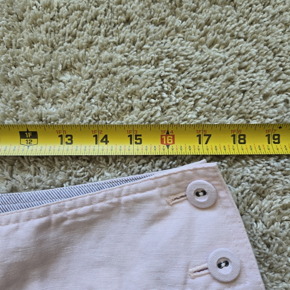 Cartonnier Anthropologie Wide Leg Pants Womens 14 Linen Blend Powder Pink - Picture 11 of 12